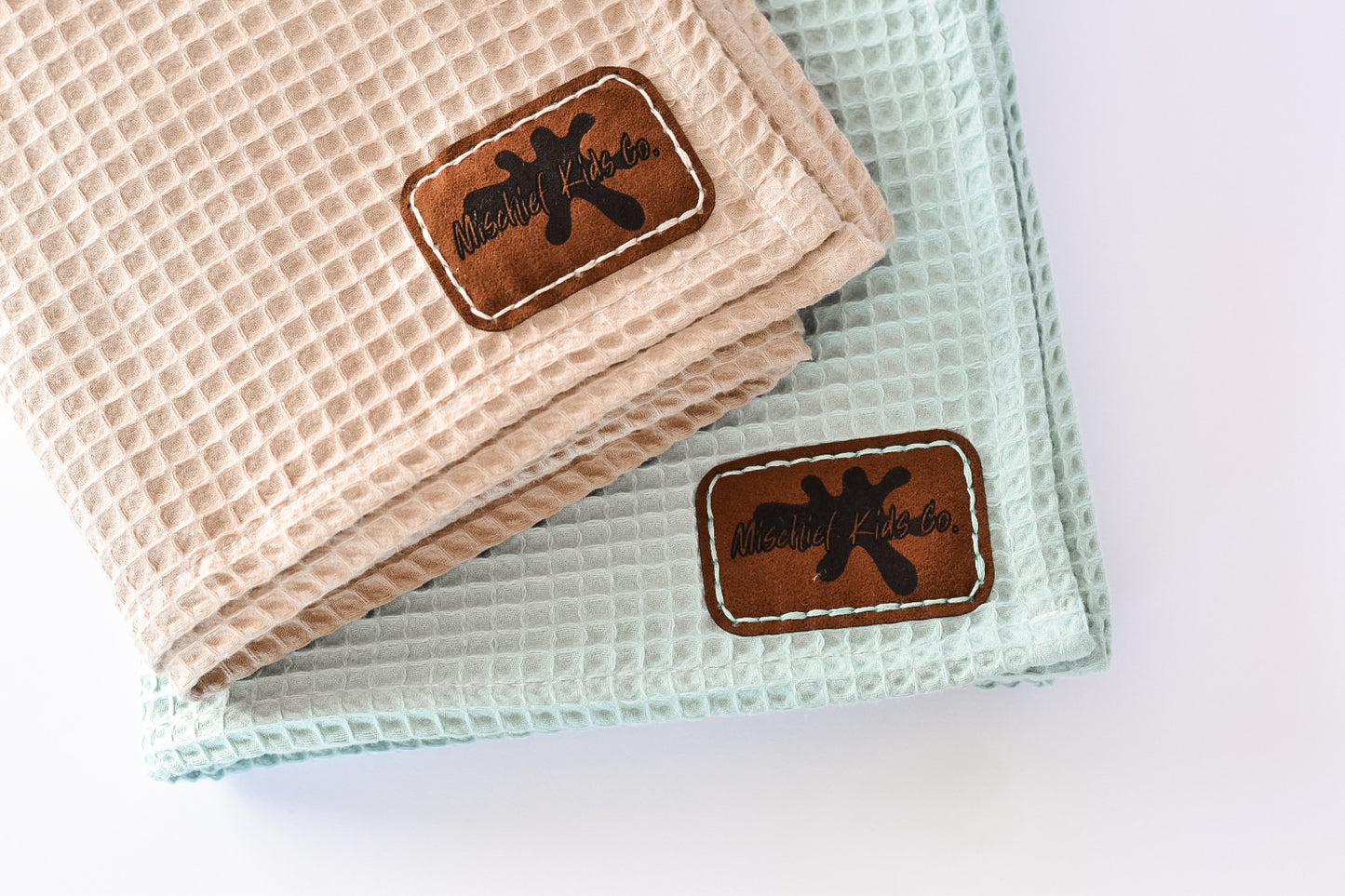 Waffle Knit Organic Baby Blanket - Sea Green