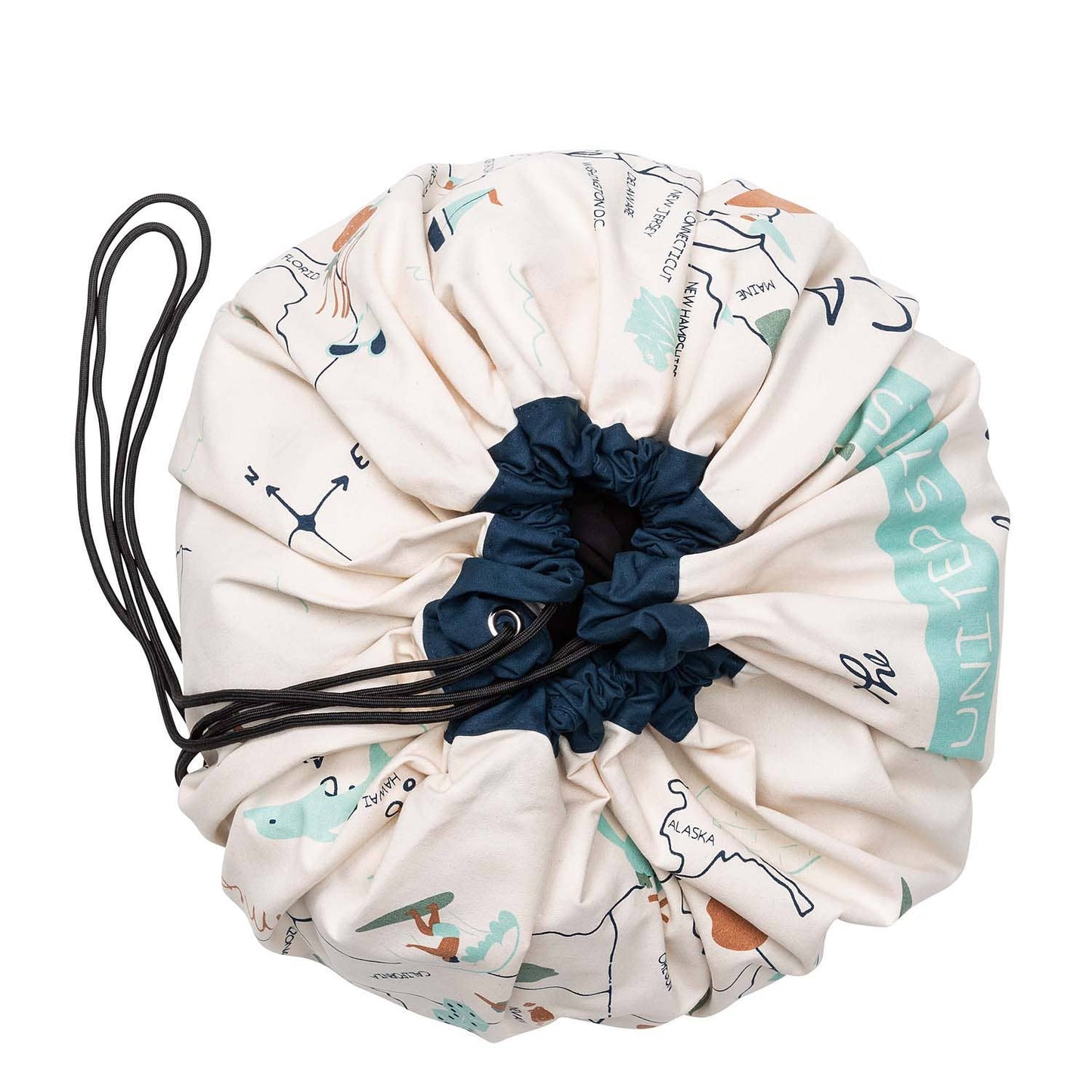 Map of USA Toy Storage Bag & Play Mat