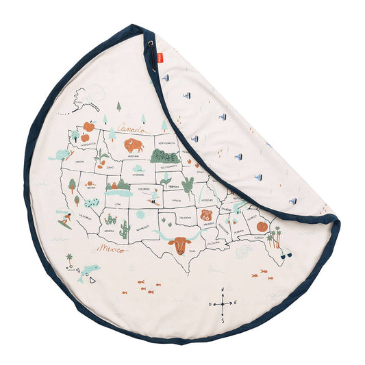 Map of USA Toy Storage Bag & Play Mat