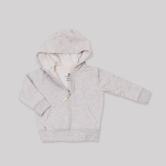 Zip-Up Hoodie - Light Grey