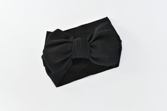 Messy Bow Headband - Black