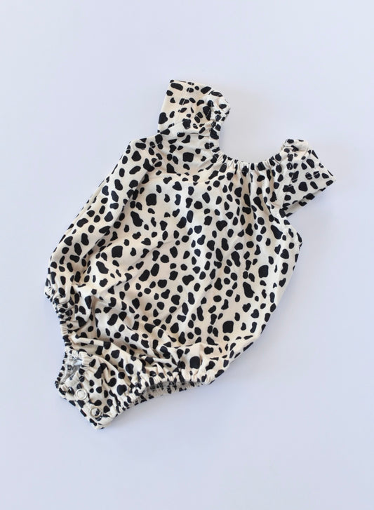 Leopard Print Cap Sleeve Leotard
