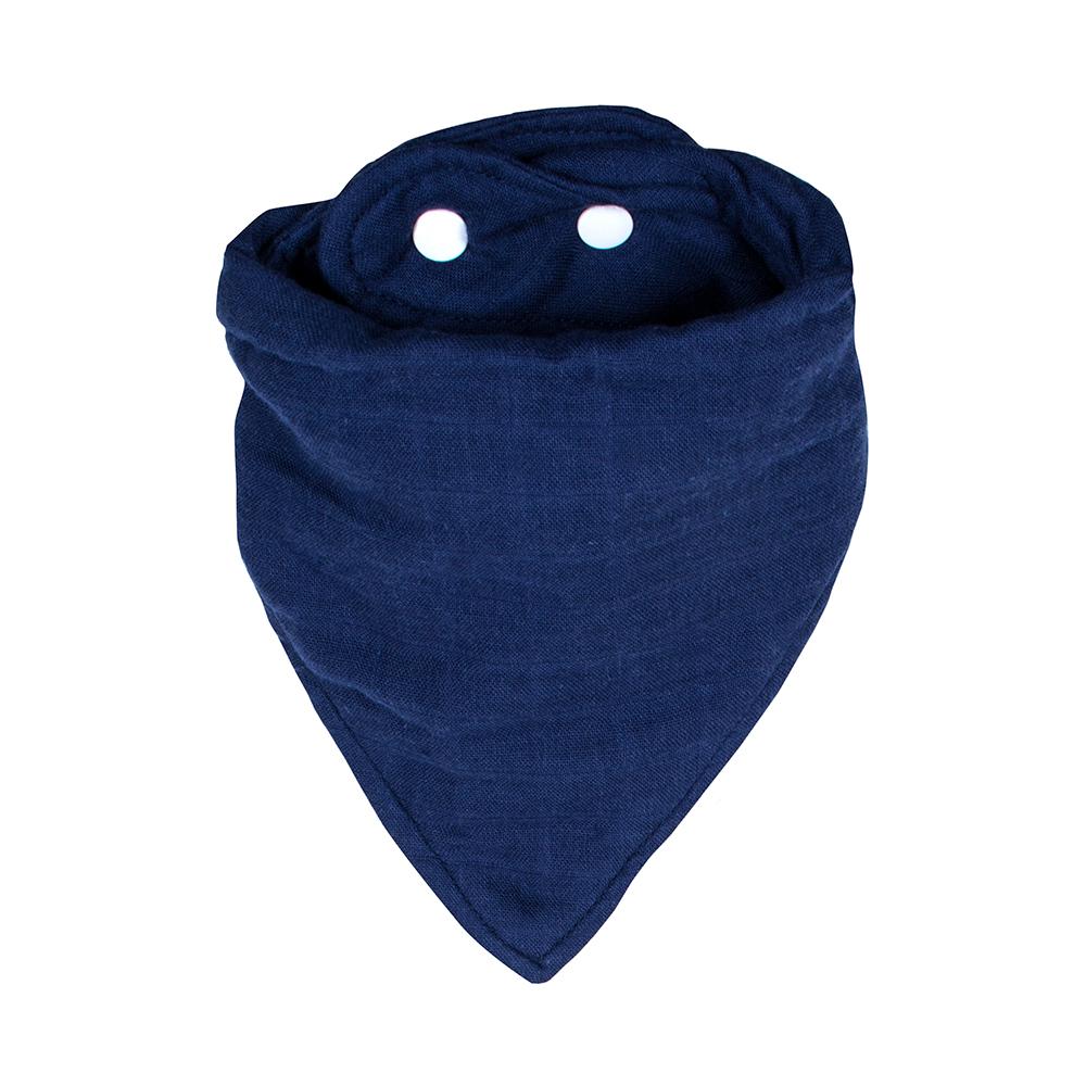 Navy Oh-So-Soft Muslin Baby Bandana Bib