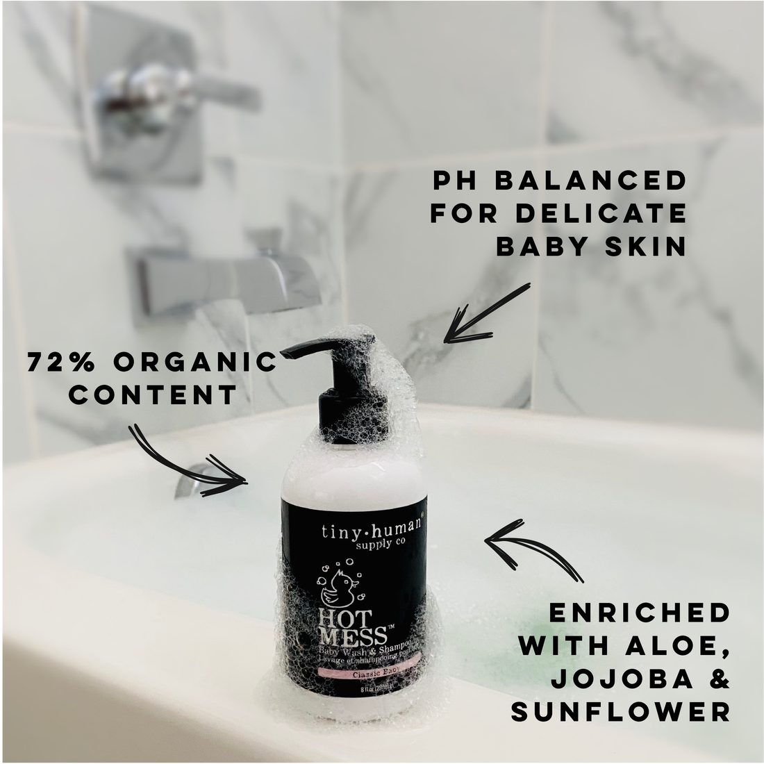 Hot Mess™ Shampoo and Baby Wash 8oz - Fragrance Free